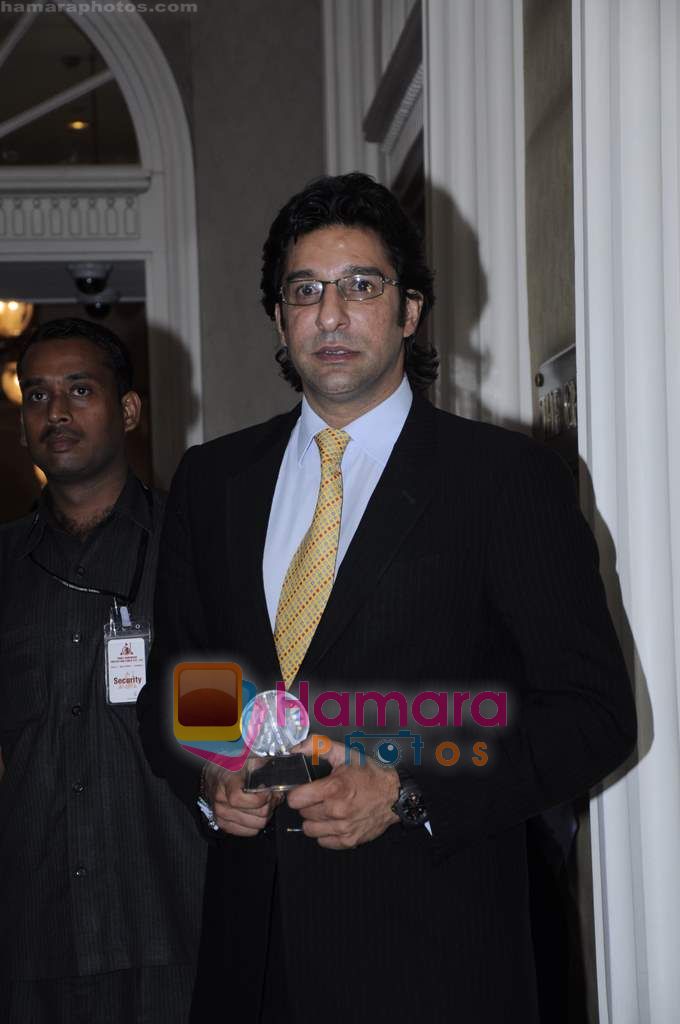 Wasim Akram at Ceat World Cup Awards in Taj Hotel on 3rd Feb 2011 