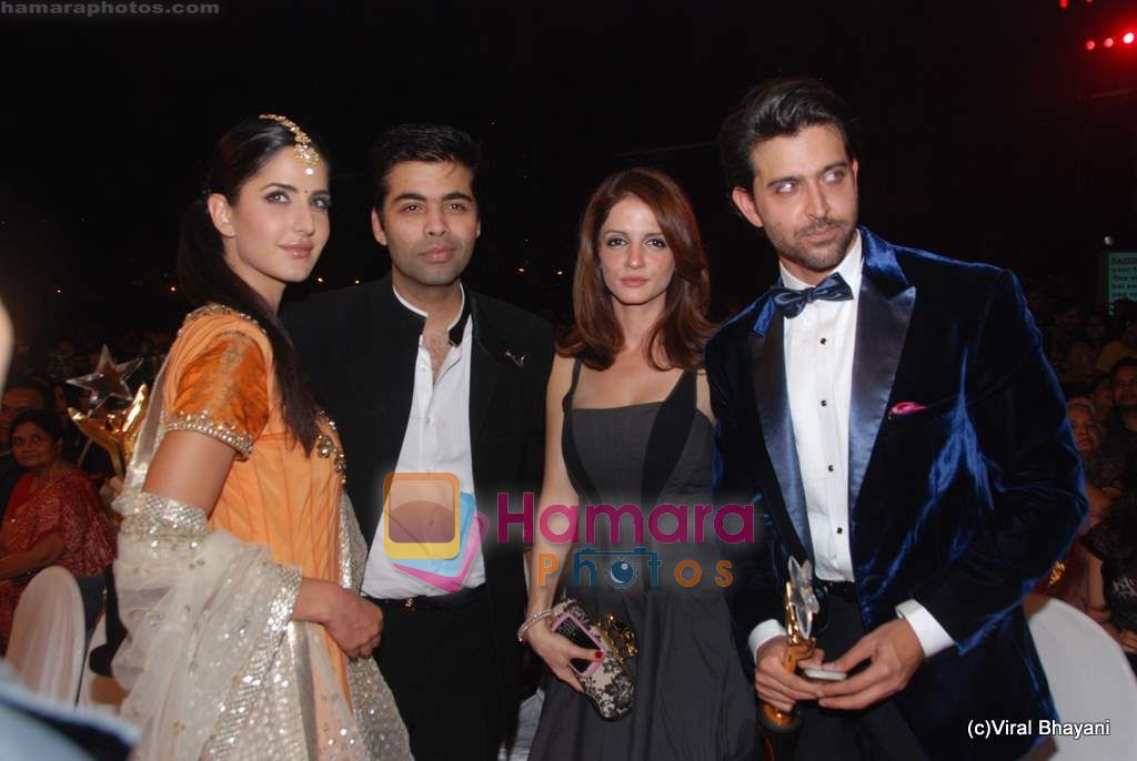 Katrina Kaif, Karan Johar, Hrithik, Suzanne at Stardust Awards 2011 in Mumbai on 6th Feb 2011 