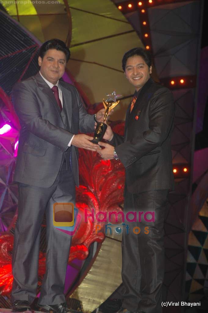 Shreyas Talpade, Sajid Khan at Stardust Awards 2011 in Mumbai on 6th Feb 2011 
