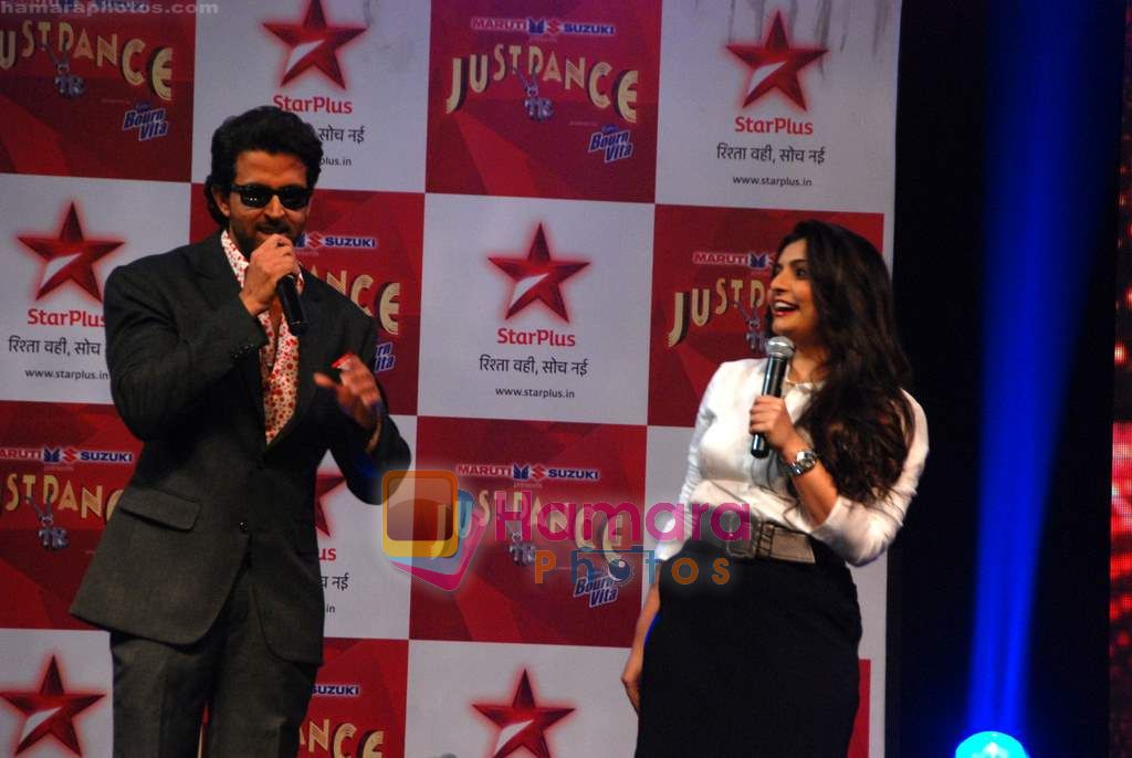 Hrithik Roshan, Vaibhavi Merchant at the launch of Just Dance show in Filmistan on 17th Feb 2011 