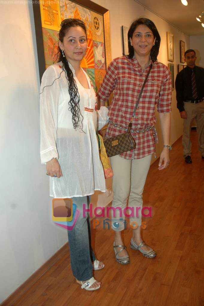 Manyata Dutt, Priya Dutt at Minissha Lamba's mom art exhibition in Khar on 20th Feb 2011 
