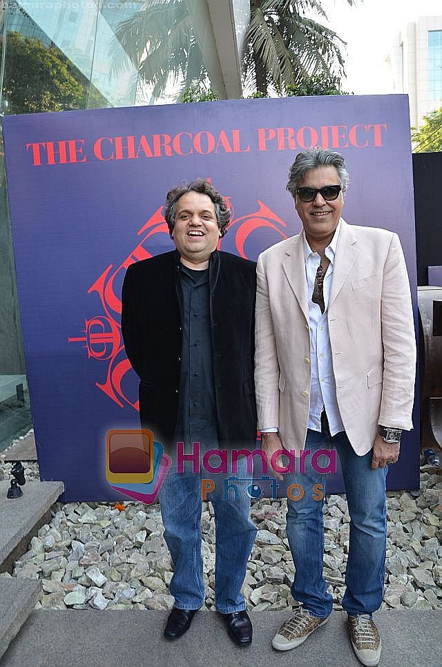 sandeep khosla& abu jani at the Launch of Suzanne Roshan's The Charcoal Project in Andheri, Mumbai on 27th Feb 2011