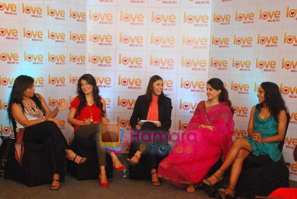 Mini Mathur, Shaina NC, Tannishtha Chatterjee at Big Love CBS channel launch in Novotl on 8th March 2011 