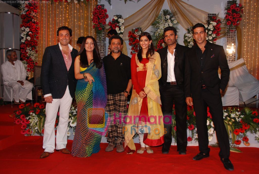 Akshay Kumar, Sonam Kapoor, Bobby Deol, Sunil Shetty, Celina Jaitley, Anees Bazmee promote Thankyou in  Madh Island, Mumbai on 11th March 2011 
