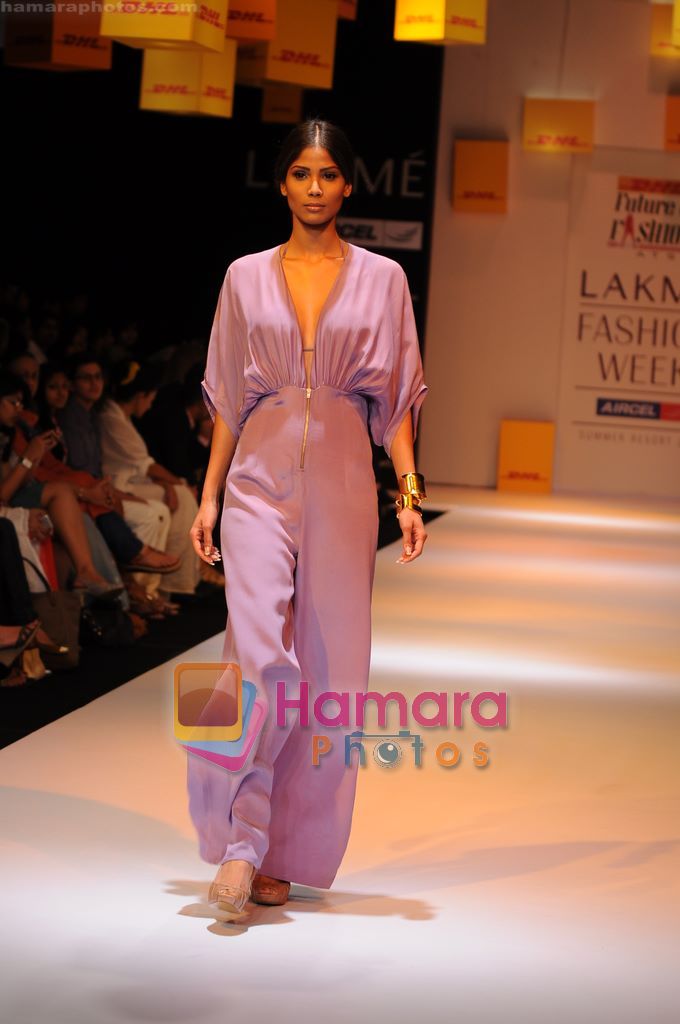 Model walk the ramp for DHL Show by Atsu at Lakme Fashion Week 2011 Day 4 in Grand Hyatt, Mumbai on 14th March 2011 
