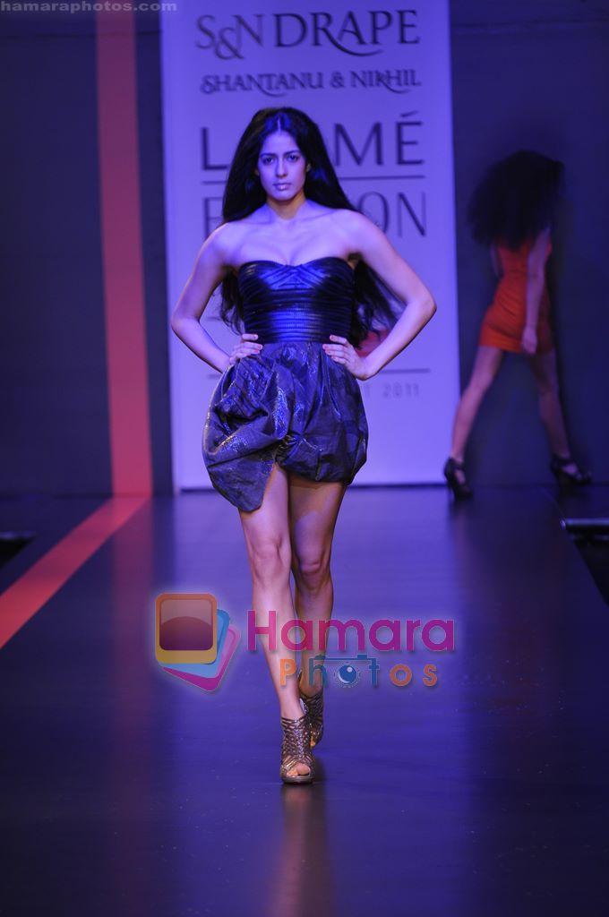 Model walk the ramp for Shantanu & Nikhil show at Lakme Fashion Week 2011 Day 3 in Grand Hyatt, Mumbai on 13th March 2011 