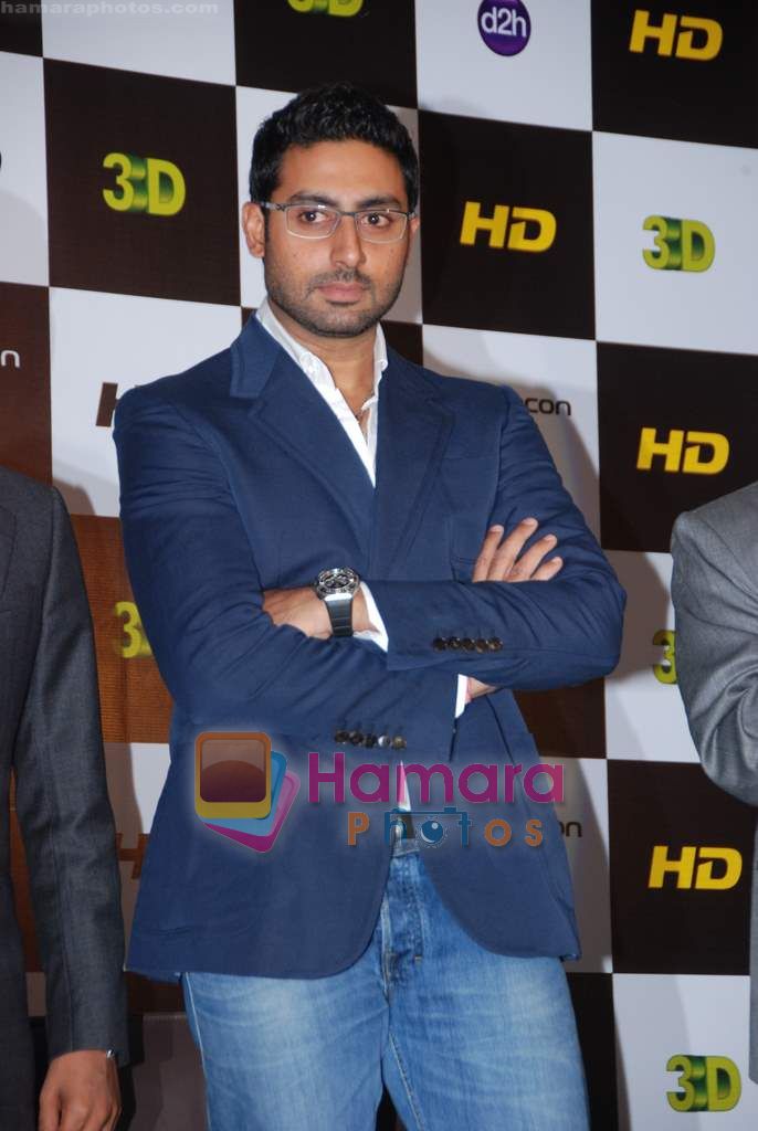 Abhishek Bachchan at 3-d HD launch for Videocon D2H in Novotel on 15th March 2011 