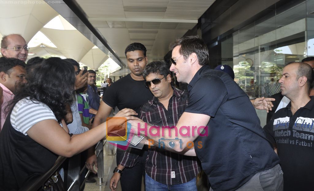 Hugh Jackman (Wolverine)  lands in  International Airport, Mumbai on 24th March 2011
