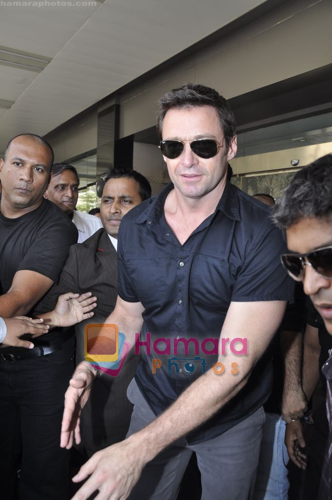 Hugh Jackman (Wolverine)  lands in  International Airport, Mumbai on 24th March 2011 