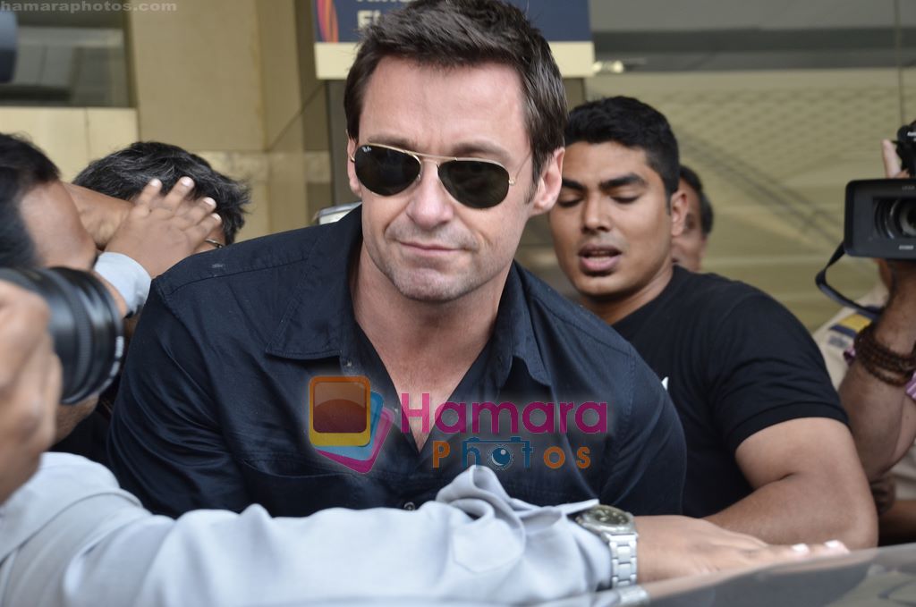 Hugh Jackman (Wolverine)  lands in  International Airport, Mumbai on 24th March 2011 