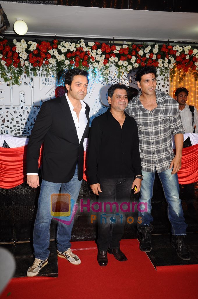 Bobby Deol, Anees Bazmee, Akshay Kumar at the Premiere of Thank you in Chandan, Juhu,Mumbai on 6th April 2011 
