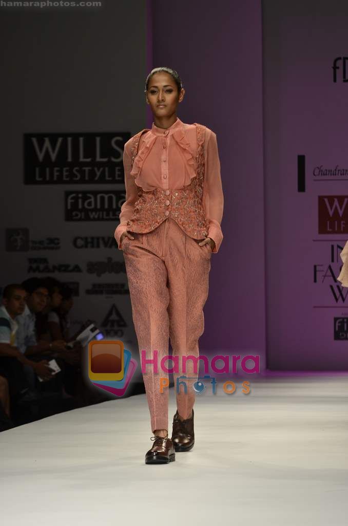 Model walks the ramp for Chandrani Singh Flora show on Wills Lifestyle India Fashion Week 2011 - Day 3 in Delhi on 8th April 2011 