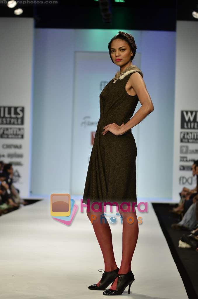 Model walks the ramp for James Ferriera show on Wills Lifestyle India Fashion Week 2011 - Day 3 in Delhi on 8th April 2011 