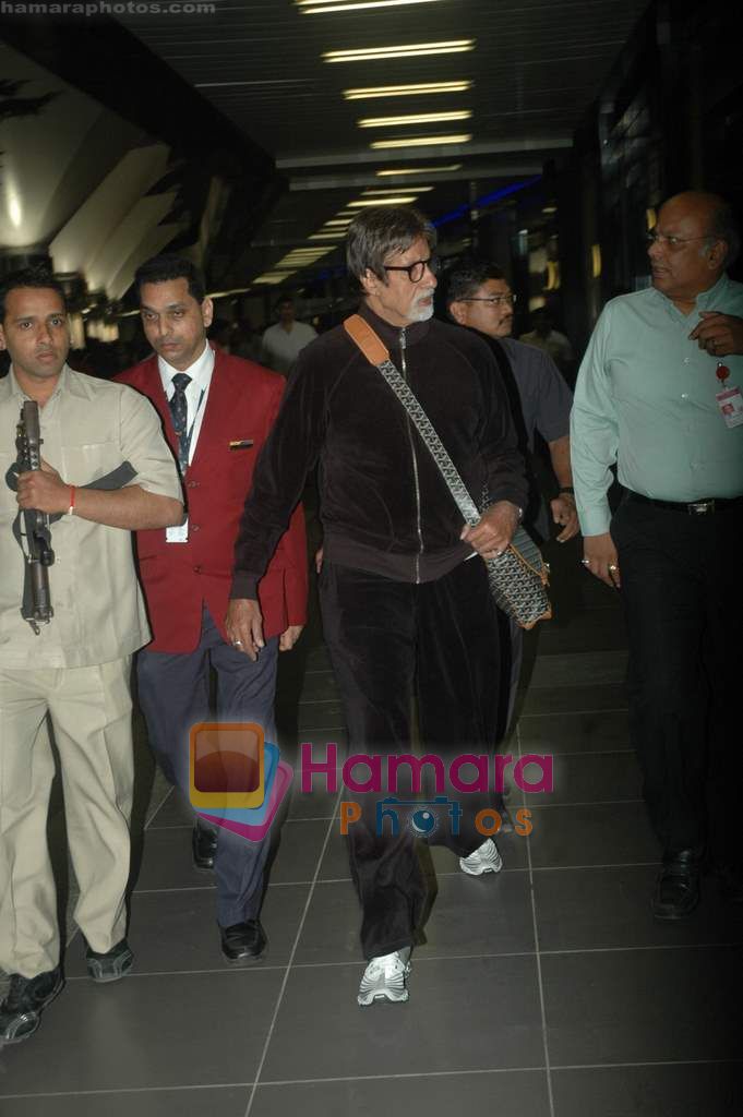Amitabh Bachchan spotted separately at the airport on 14th April 2011 
