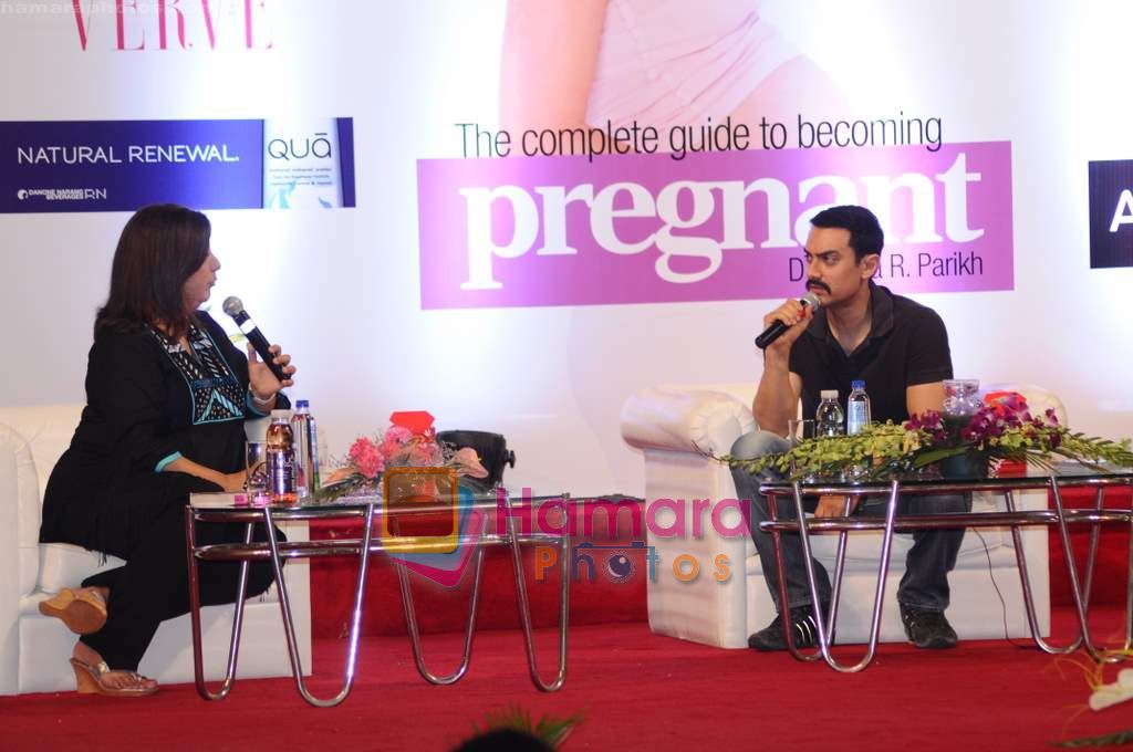 Aamir Khan, Farah Khan at the Dr. Firuza Parikh's book Launch - A Complete Guide to becoming pregnant on 16th April 2011 