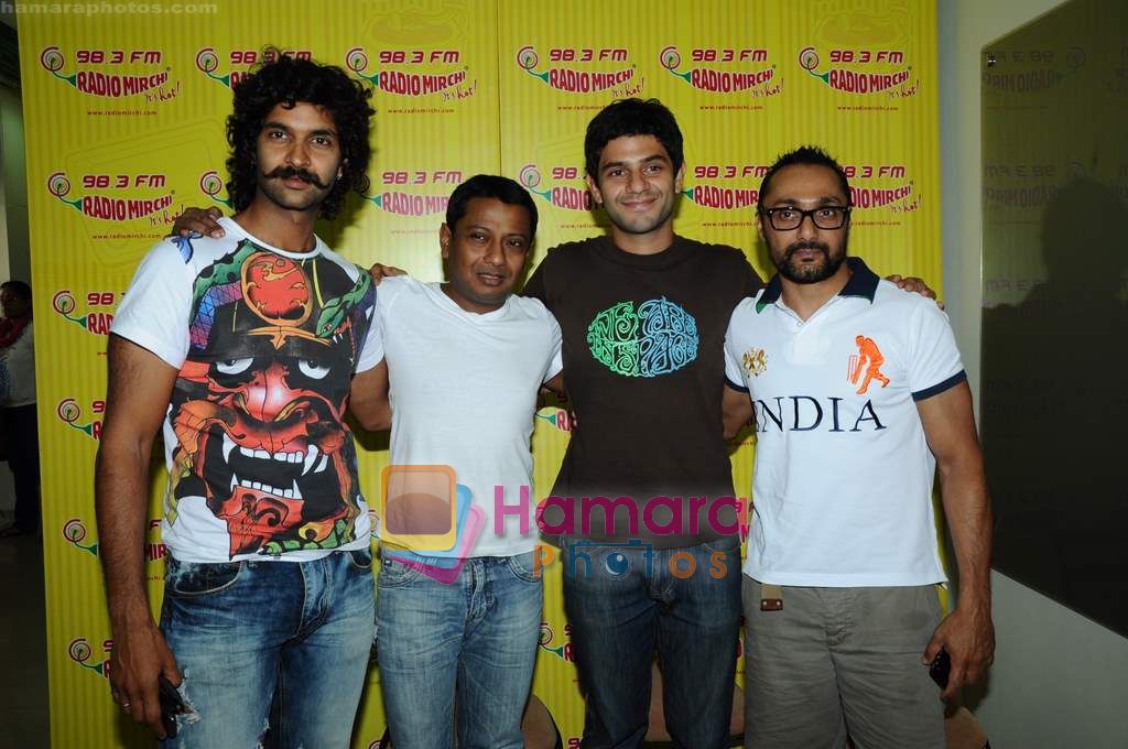 Purab Kohli, Onir, Rahul Bose, Arjun Mathur at Radio Mirchi studio in Lower Parel on 28th April 2011 