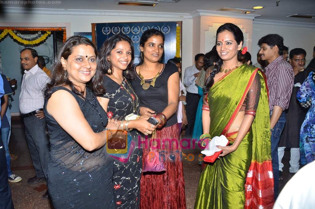 at Marathi film Pangira premiere in PL Deshpande on 18th May 2011 