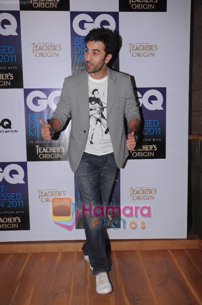 Ranbir Kapoor at GQ India celebrates the country's Best-Dressed Men in Mumbai on 9th June 2011