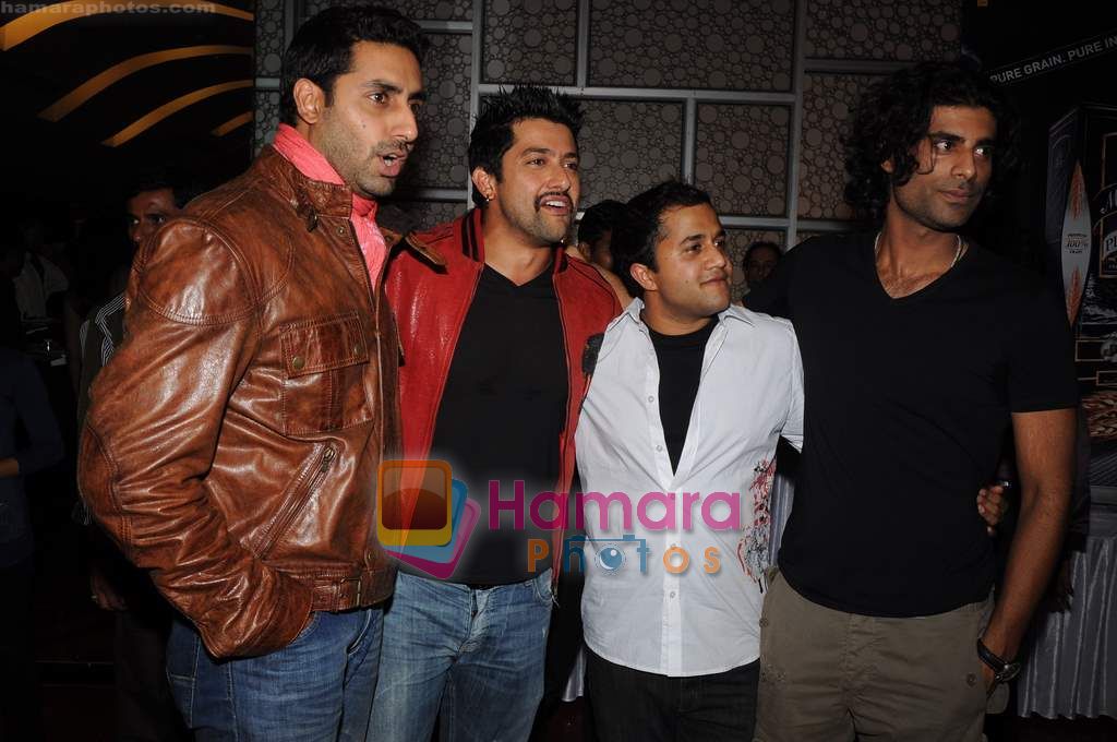 Abhishek Bachchan, Aftab Shivdasani, Sikander Kher, Omi Vaidya at Bin Bulaye Baarati premiere in Cinemax on 16th June 2011 