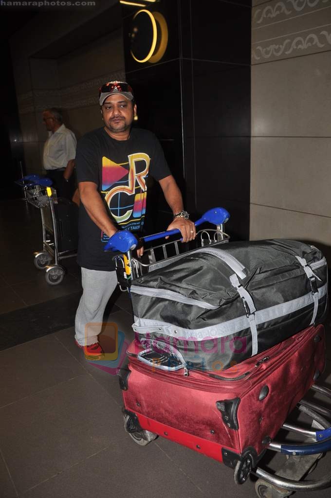 Sajid Wajid leave for IIFA in Mumbai Airport on 21st June 2011 