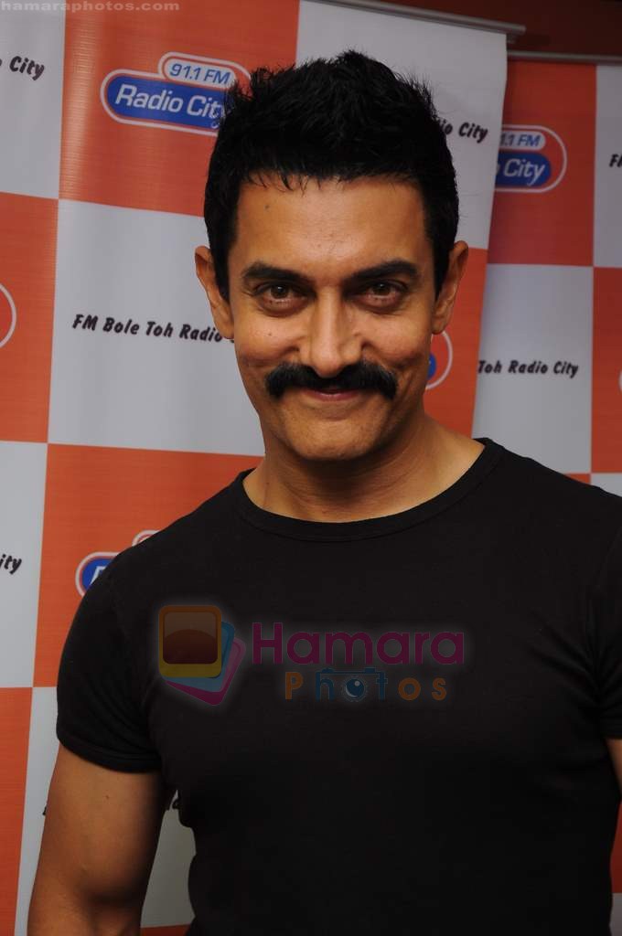 Aamir Khan visits Radio City in Bandra, Mumbai on 23rd June 2011 
