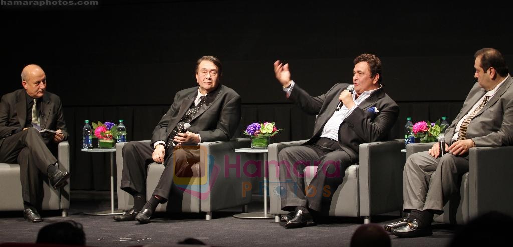 Rishi Kapoor, Randhir Kapor, Rajiv Kapoor give Tribute to Raj Kapoor by the Members of the First Family of Indian Cinema on June 26  2011 at TIFF Bell Lightbox  