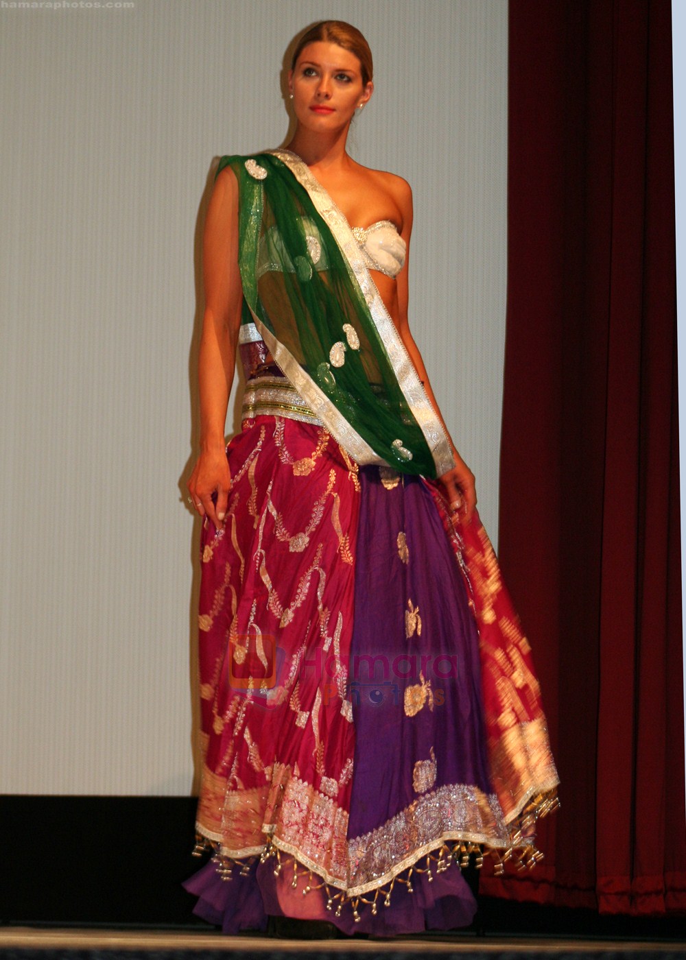 Model at Indian Students (IIFTians) Designs-Costumes at the UK Fashion Extravaganza_2011 held by Bradford College UK on 27th June 2011