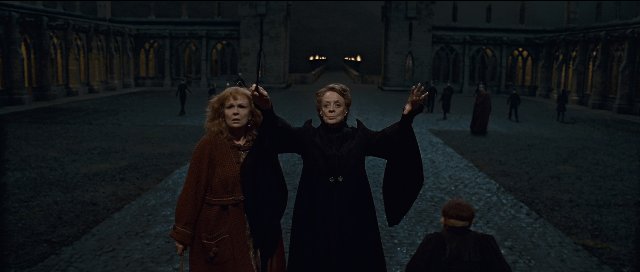Maggie Smith, Julie Walters in still from the movie Harry Potter and the Deathly Hallows Part 2