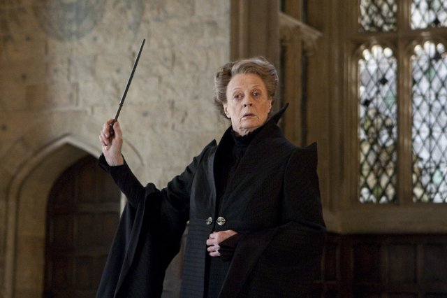 Maggie Smith in still from the movie Harry Potter and the Deathly Hallows Part 2