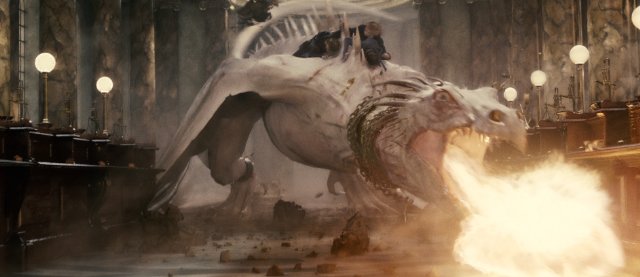 Dragon in still from the movie Harry Potter and the Deathly Hallows Part 2