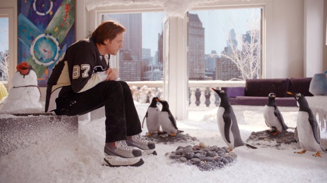 Jim Carrey in the still from the movie Mr. Poppers Penguins