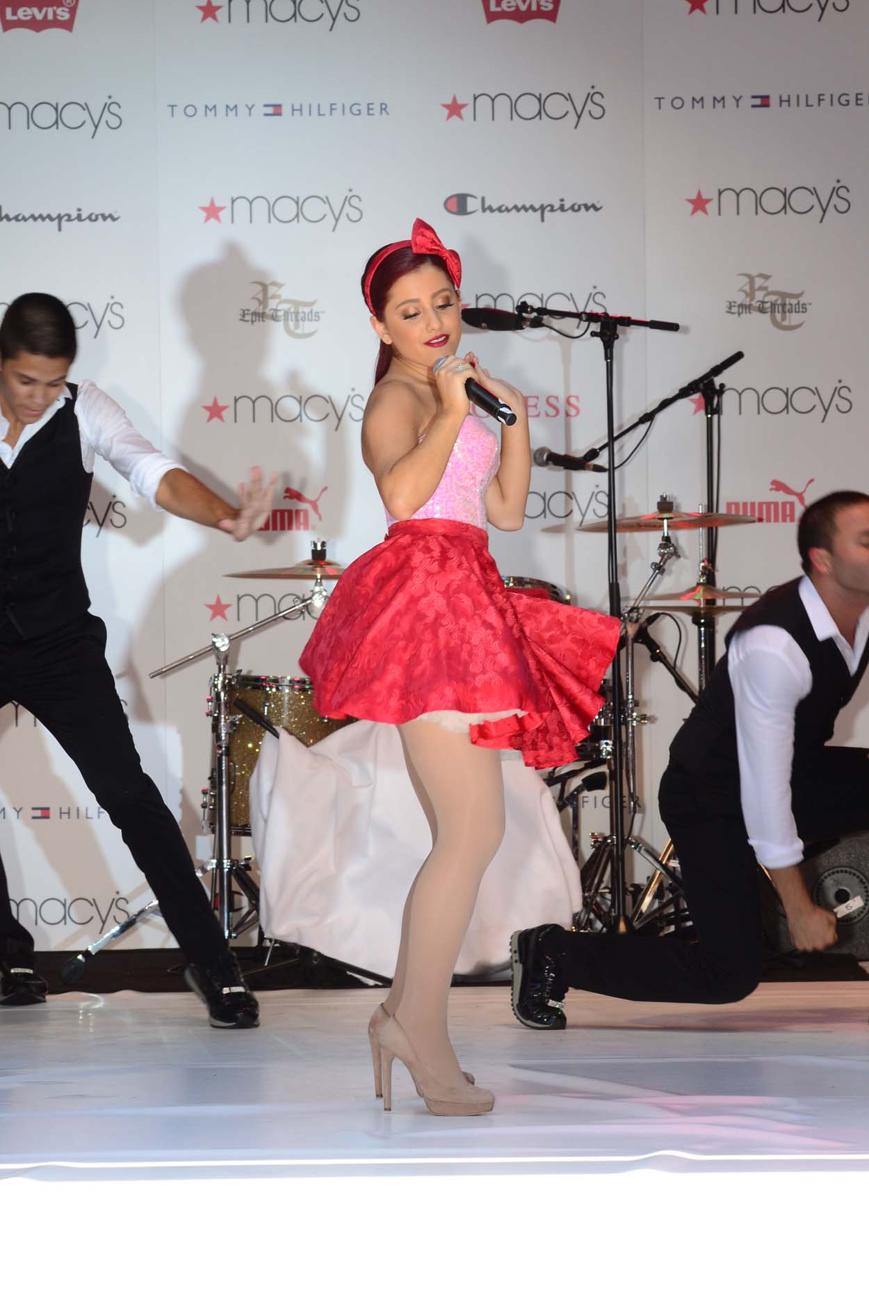 Ariana Grande performing at Macy's Annual Summer Blowout Show in NYC on July 17, 2011