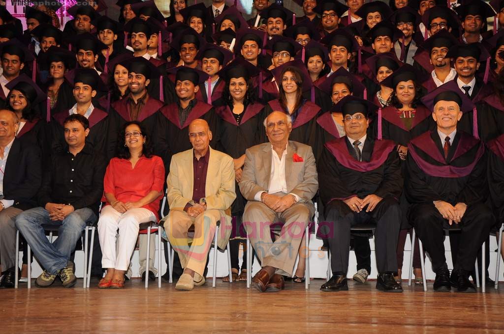 Yash Chopra, Khayyam, Subhash Ghai at Whistling Woods 4th convocation ceremony in St Andrews on 18th July 2011