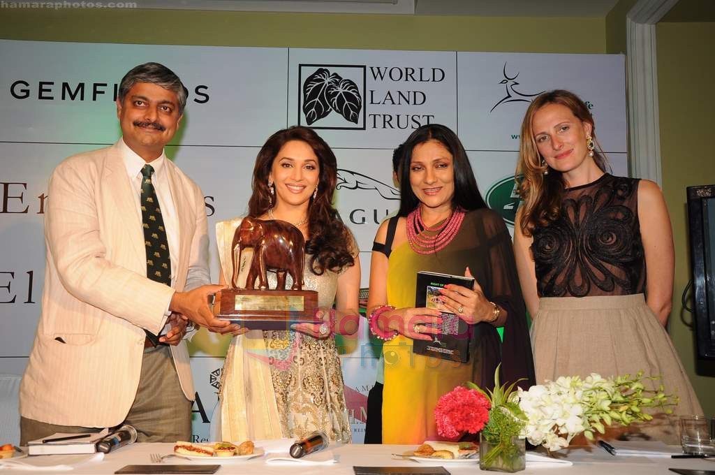 Madhuri Dixit at the launch of Emeralds for Elephants in India for 1st Time in Taj on 20th July 2011