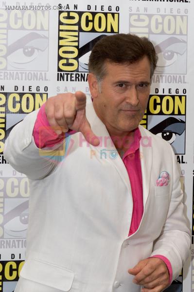 Bruce Campbell attends the 2011 Comic-Con International San Diego - Day 1 - Burn Notice The Fall of Sam Axe Photocall on July 21, 2011