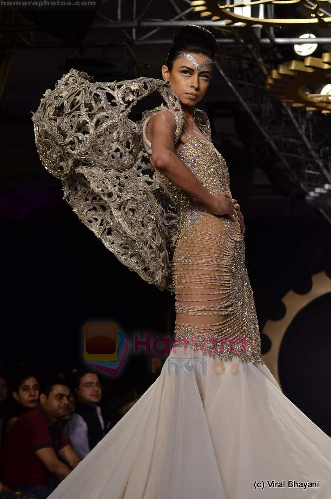 Model walk the ramp for Manav Gangwani at Synergy 1 Delhi Couture Week 2011 in Taj Palace, Delhi on 23rd July 2011