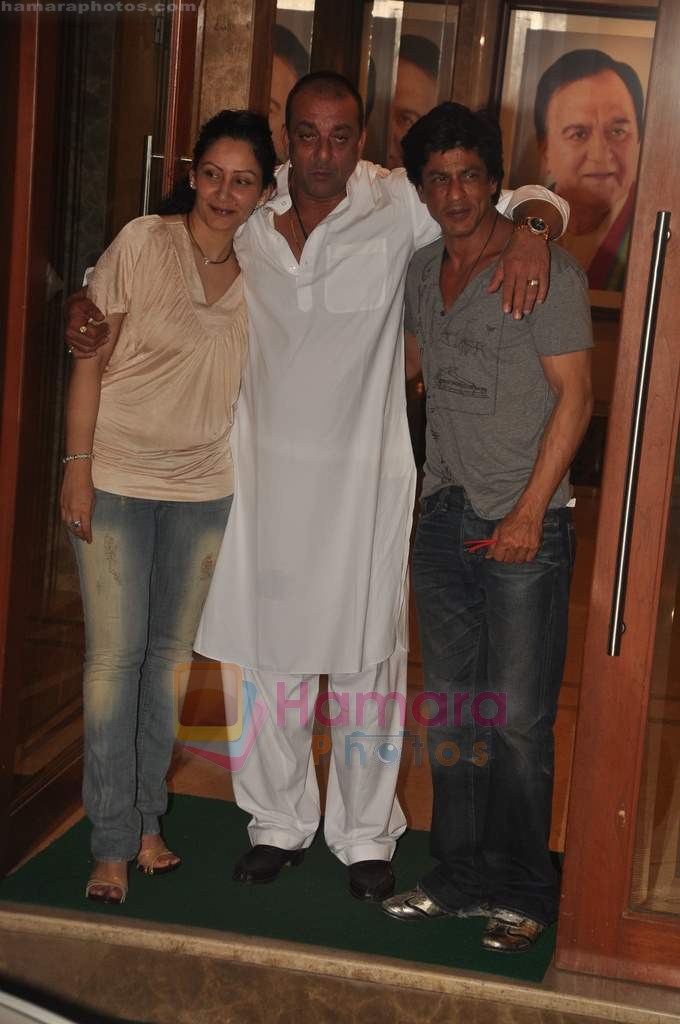 Manyata Dutt, Sanjay Dutt, Shahrukh Khan at Sanjay Dutt's Party at his house on 24th July 2011