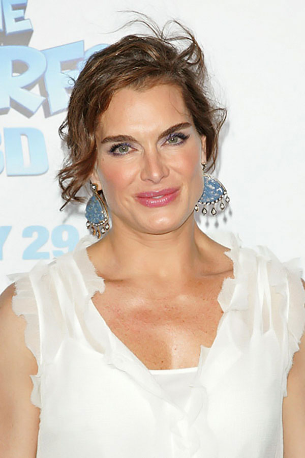Brooke Shields attends the world premiere of the movie The Smurfs at the Ziegfeld Theatre on 24th July 2011 in New York City, NY, USA