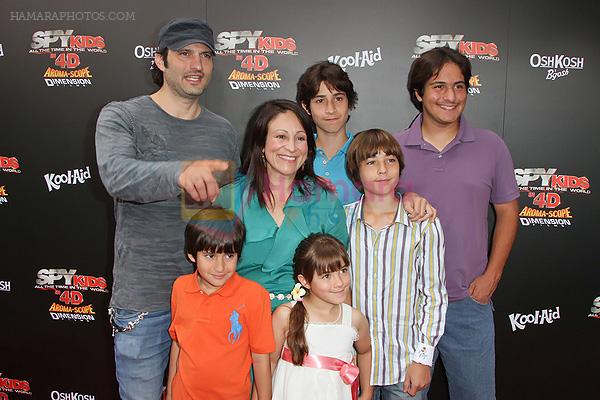 Robert Rodriguez and Elizabeth Avellan arrives at the Spy Kids- All The Time In The World 4D Los Angeles Premiere on July 31, 2011 in Los Angeles, California
