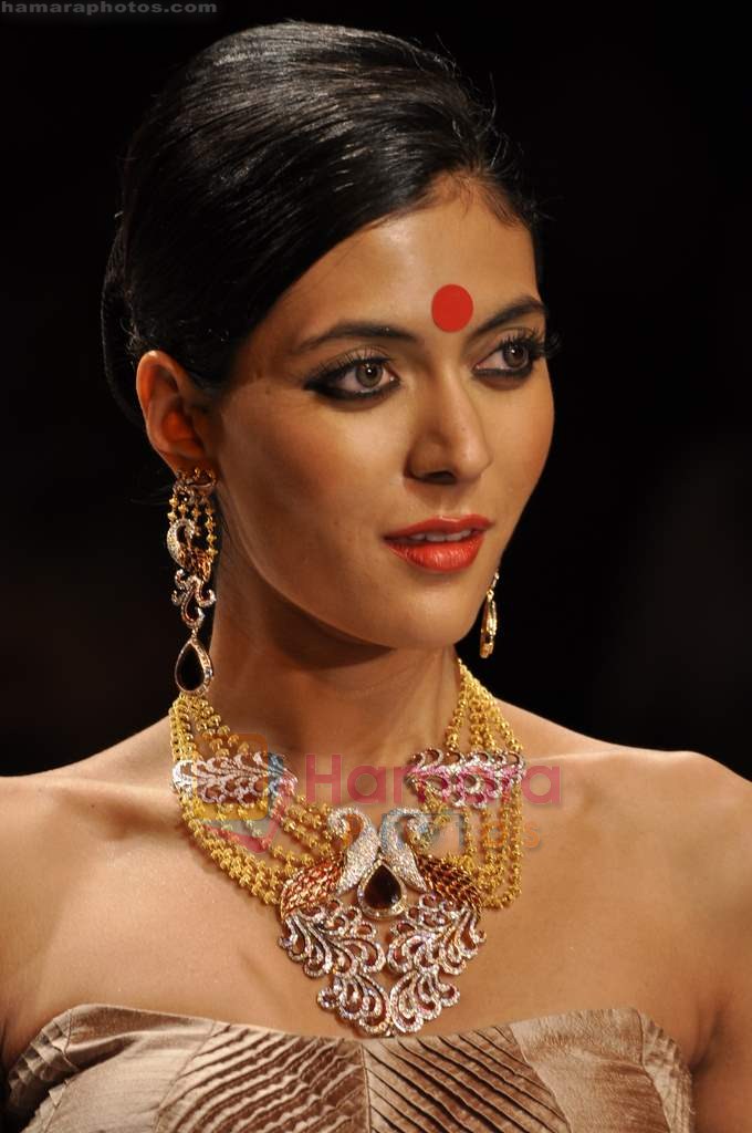 Model walks the ramp for Sawansukha Jewelllers show at IIJW 2011 Day 3 in Grand Hyatt on 2nd Aug 2011