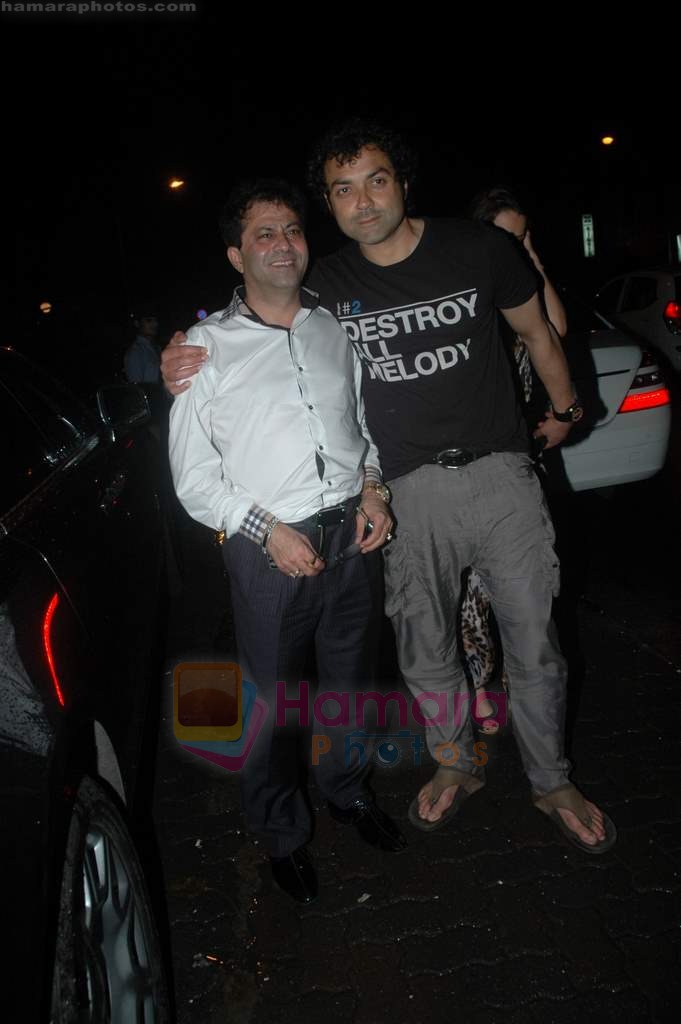 Bobby Deol at Abhishek Kapoor's birthday bash in Aurus on 6th Aug 2011