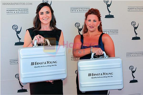 Heather Briggs, Mieke Velghe attends the 63rd Annual Academy of Television Arts and Sciences Los Angeles Area Emmy Awards in  Leonard H. Goldenson Theatre on 6th August 2011