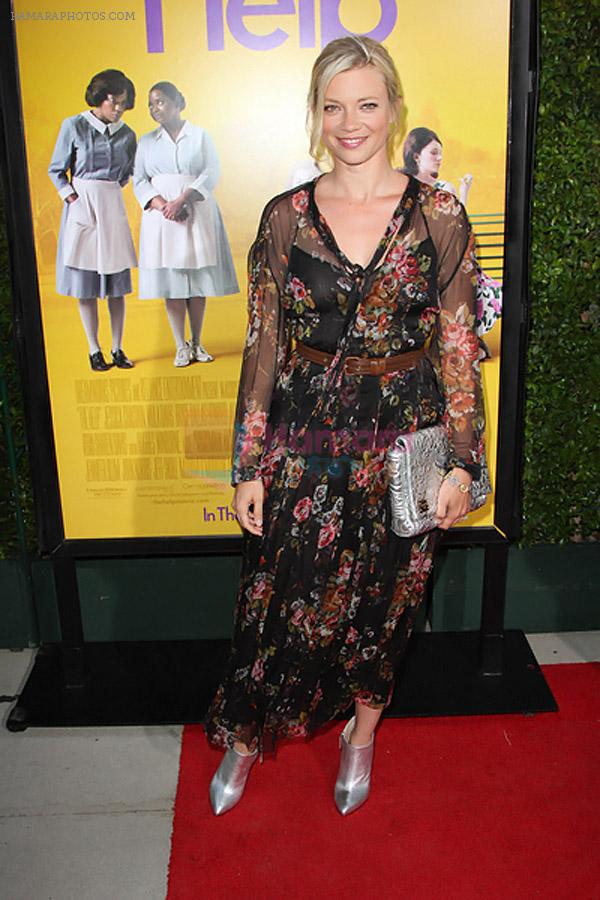 Amy Smart attends the LA Premiere of THE HELP in Samuel Goldwyn Theater, Beverly Hills on 9th August 2011