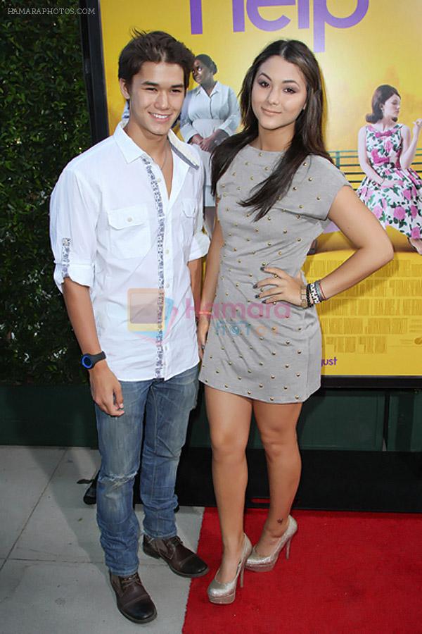 Booboo Stewart and Fivel Stewart attends the LA Premiere of THE HELP in Samuel Goldwyn Theater, Beverly Hills on 9th August 2011