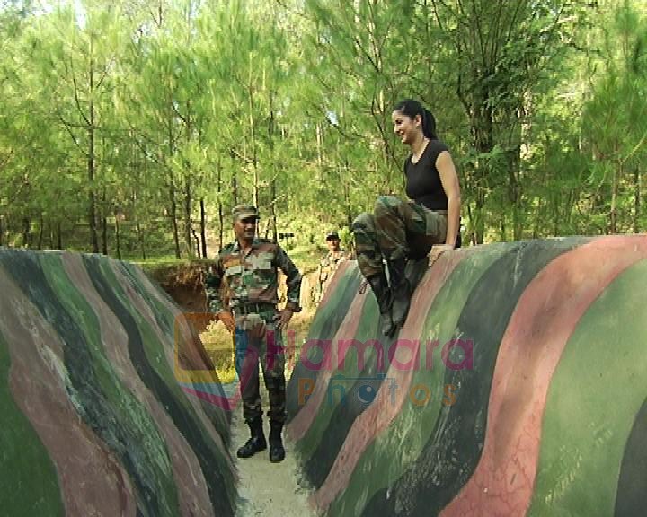 Katrina Kaif spends time with the Jawans at the Navashera border on 14th Aug 2011