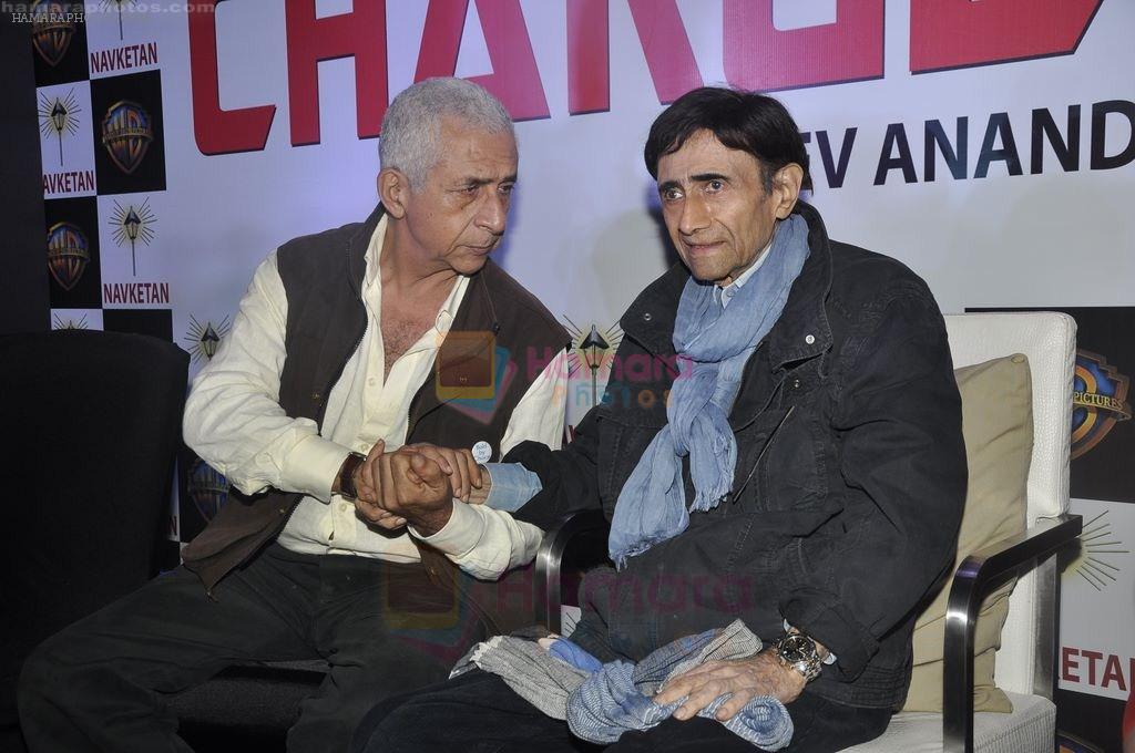 Naseruddin Shah, Dev Anand at Chargesheet first look launch in Novotel, Juhu, Mumbai on 24th Aug 2011