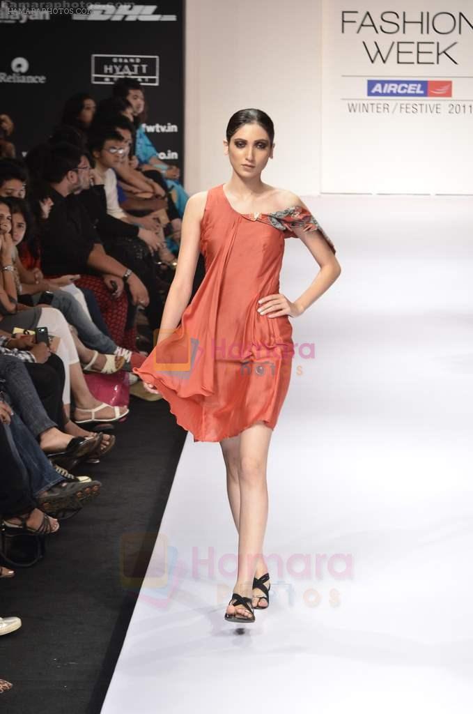 Model walk the ramp for Digvijay Singh show at Lakme Fashion Week 2011 on 20th Aug 2011