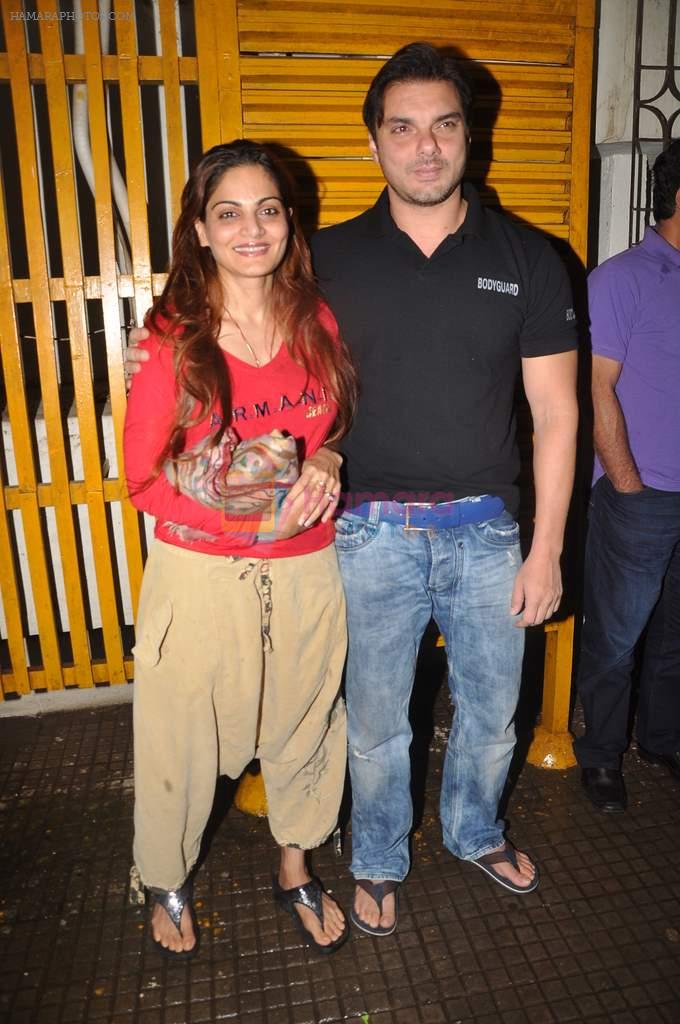 Sohail Khan, Alvira Khan at Bodyguard special screening in Ketnav, Mumbai on 27th Aug 2011