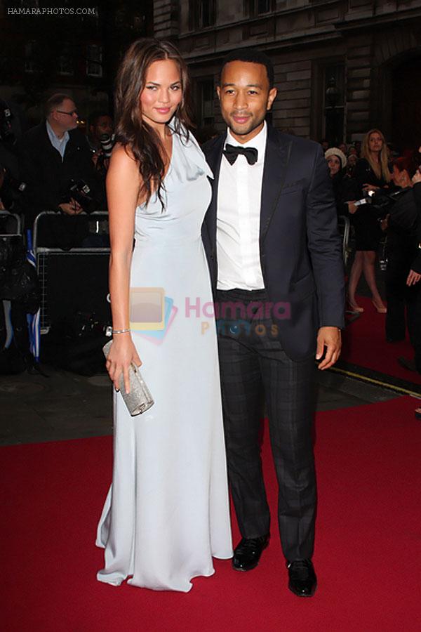 Chrissy Teigen and John Legend attends the GQ Men of the Year Awards 2011 in Royal Opera House on September 06, 2011