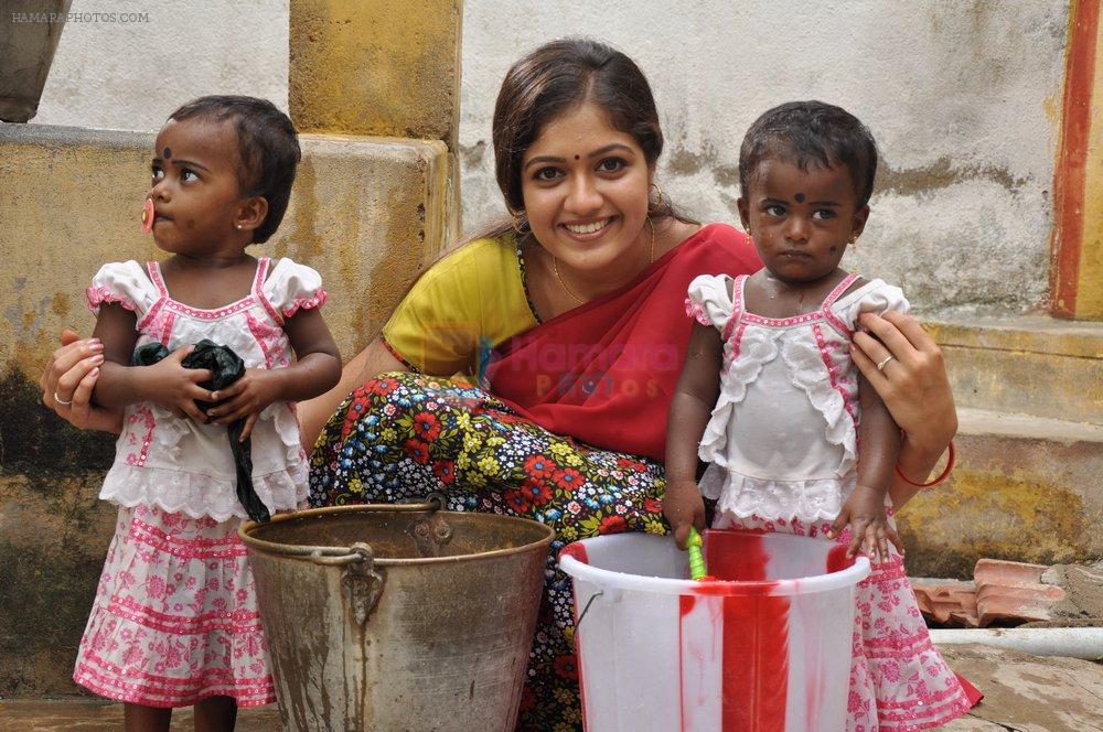 Meghna Raj in Nanda Nanditha On Sets